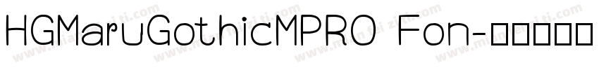 HGMaruGothicMPRO Fon字体转换